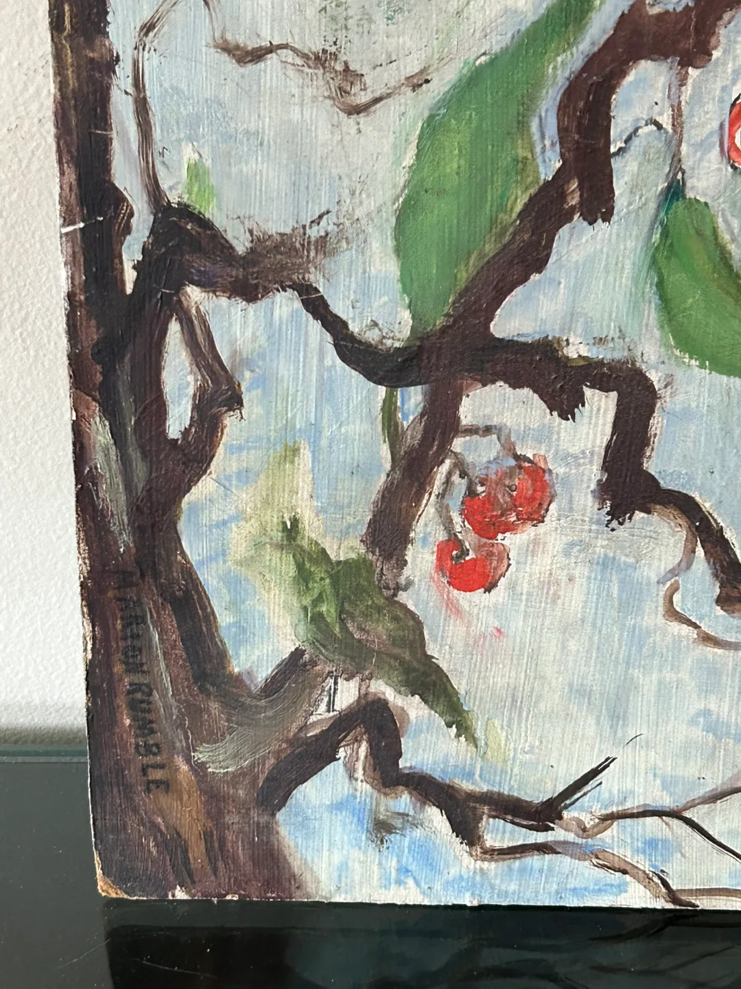 $25  Signed painting Canada Art Cherry blossom flowers antique image indicator(6)