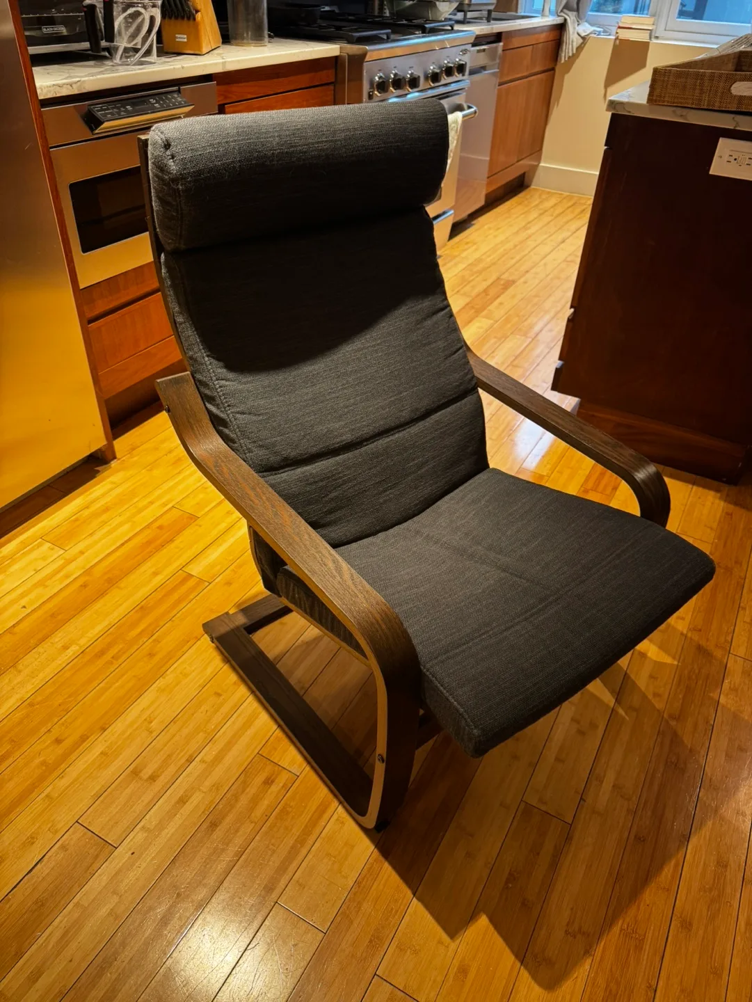 IKEA STRANDMON Wing Chair - Dark Gray image indicator(2)