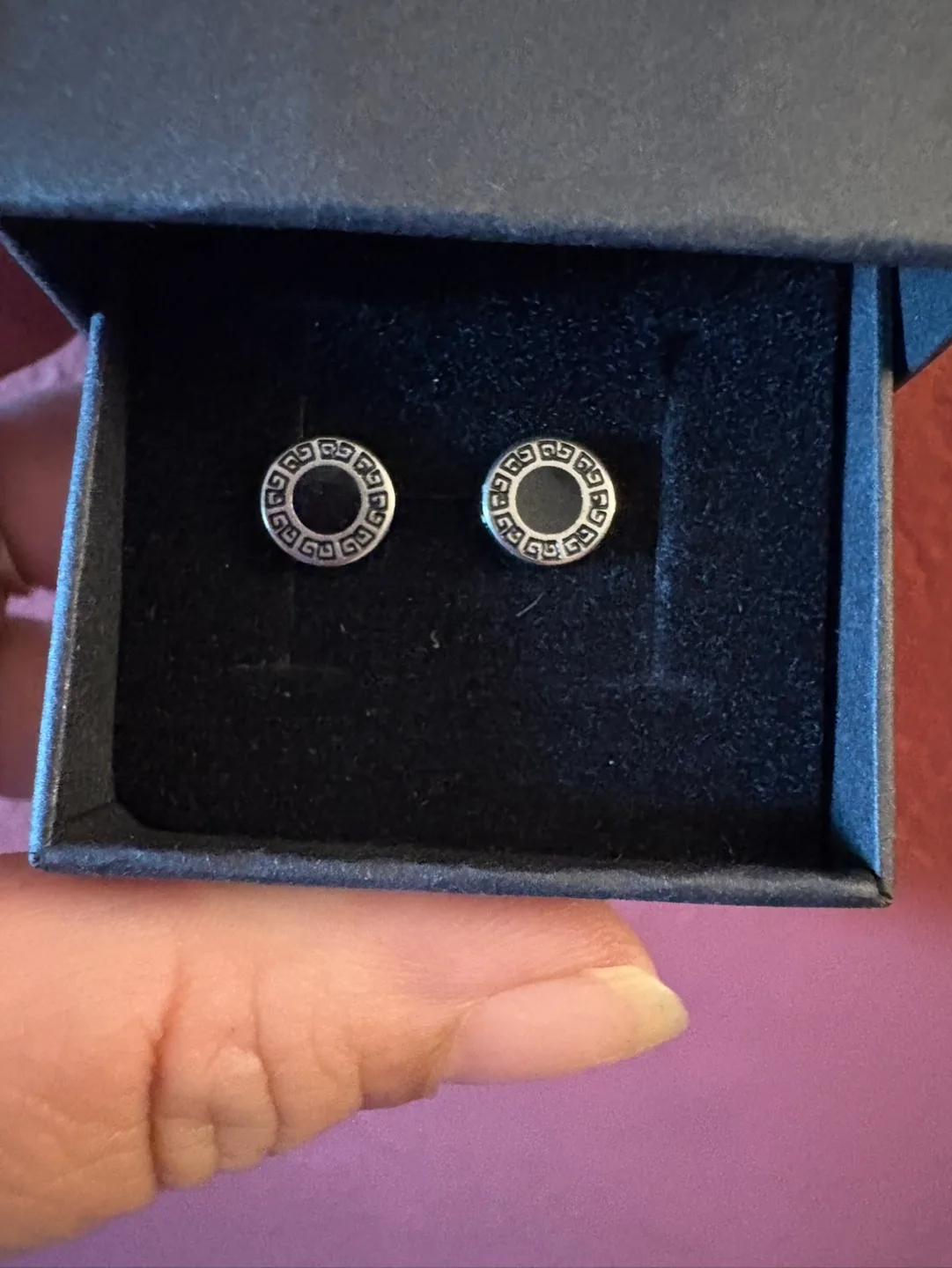 New Pair of Greek Key Design Earrings image indicator(4)