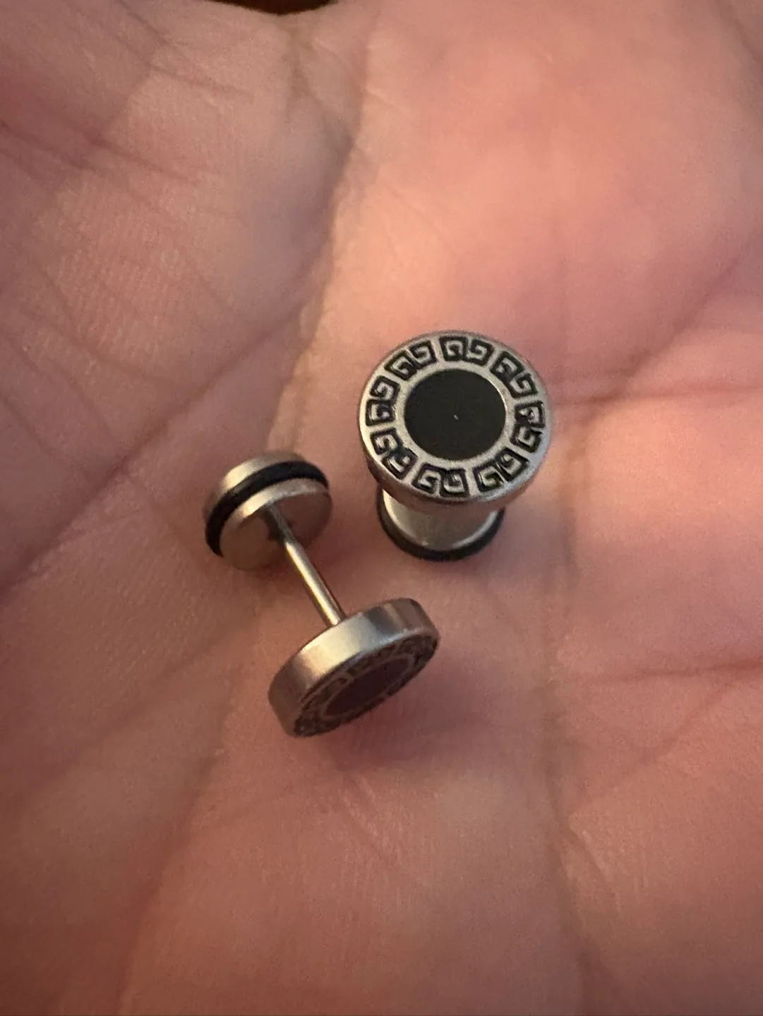 New Pair of Greek Key Design Earrings image indicator(2)