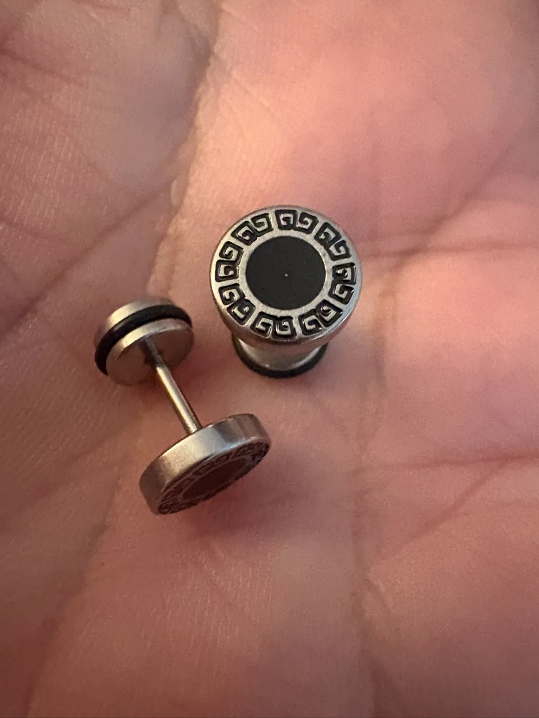 New Pair of Greek Key Design Earrings image indicator(6)