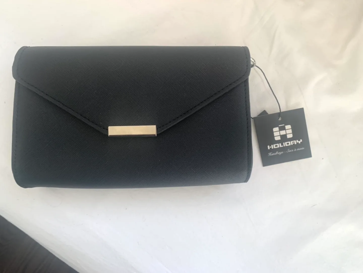 Black Crossbody Bag with touchscreen, clear Phone Pouch image indicator(6)