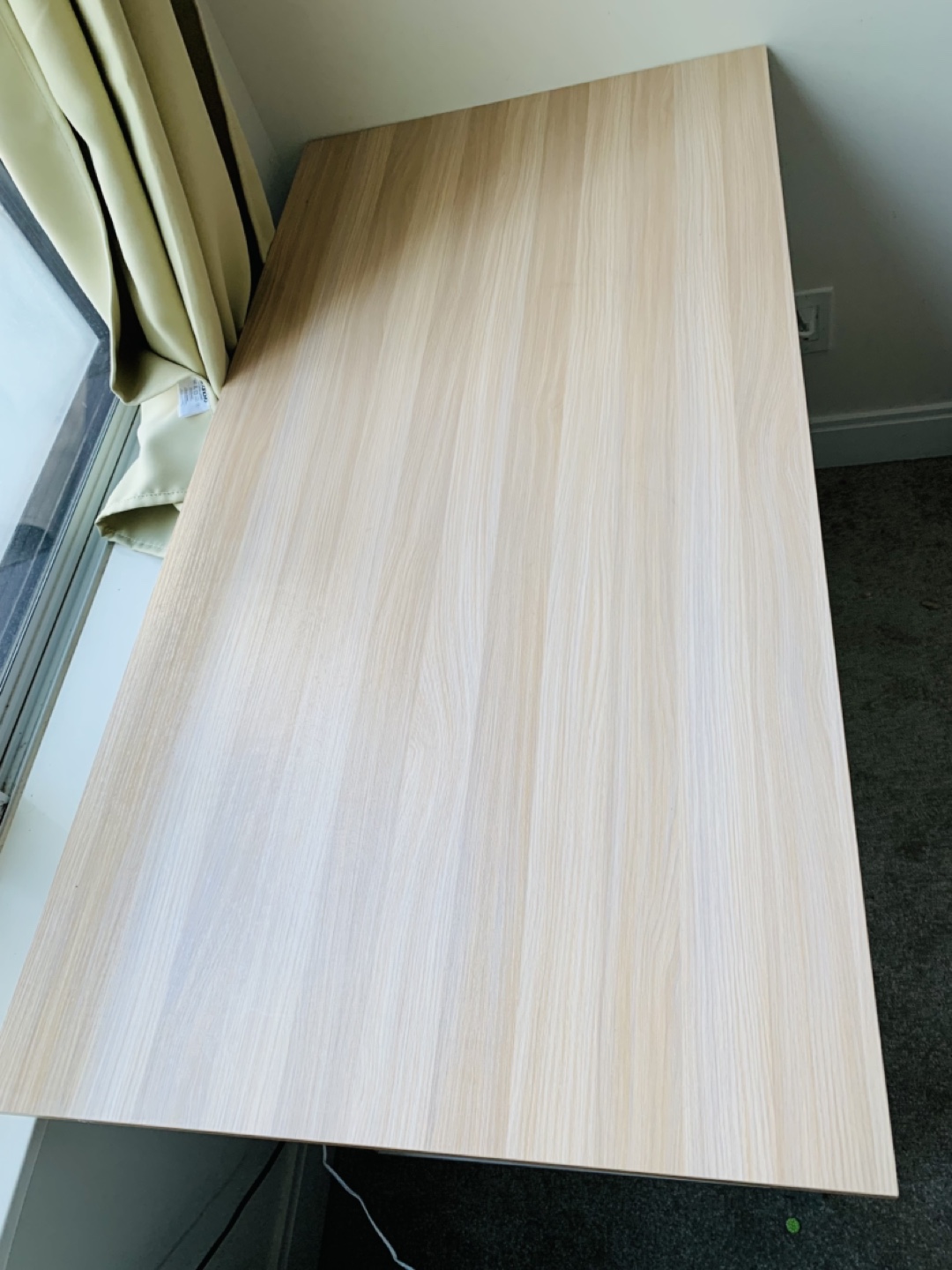 White and Light Wood Desk with Shelf - photo 2