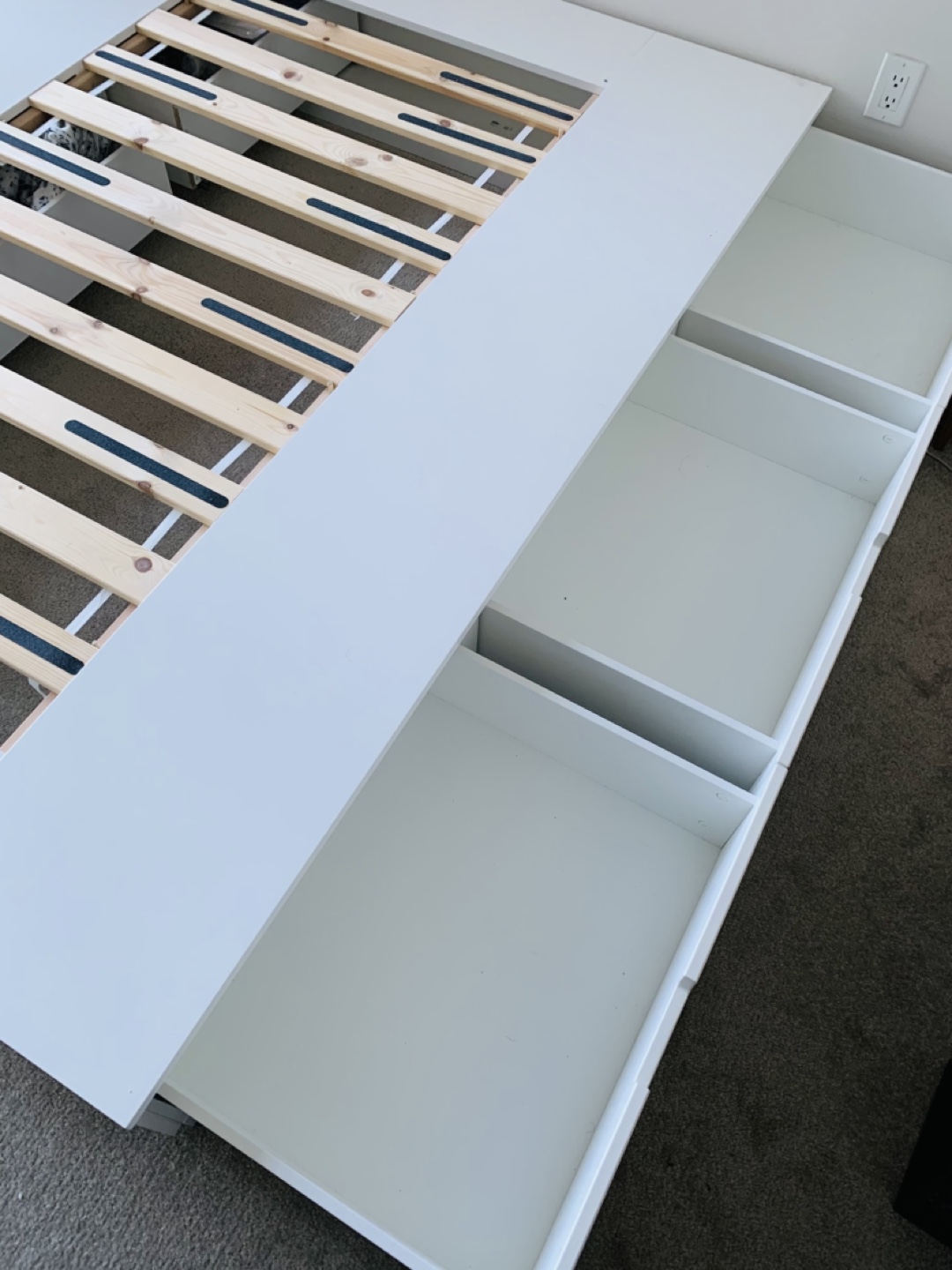 IKEA Nordli Queen Platform Bed Frame with Storage Drawers - photo 3