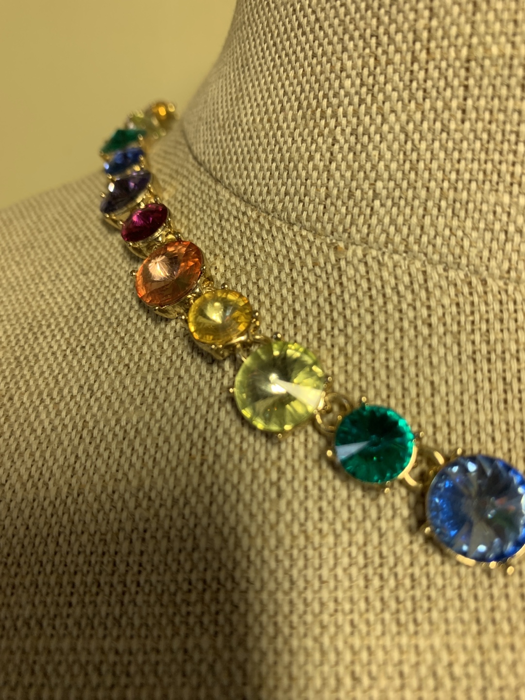 Rainbow Crystal Statement Necklace - photo 2