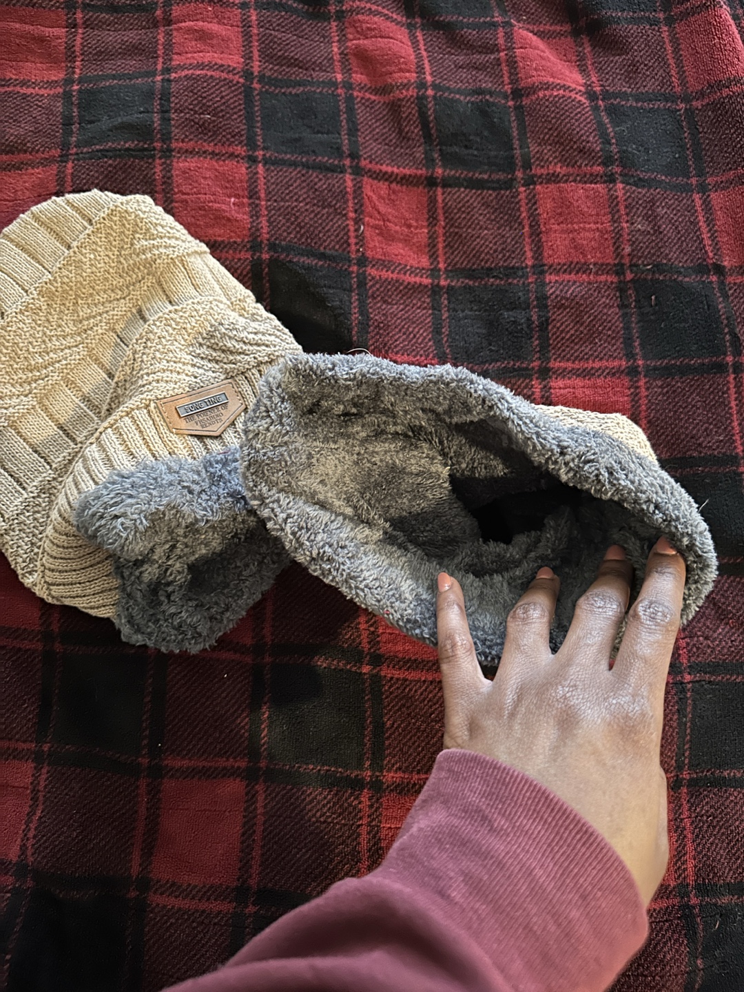 Warm Knit Hat and Neck Warmer Set