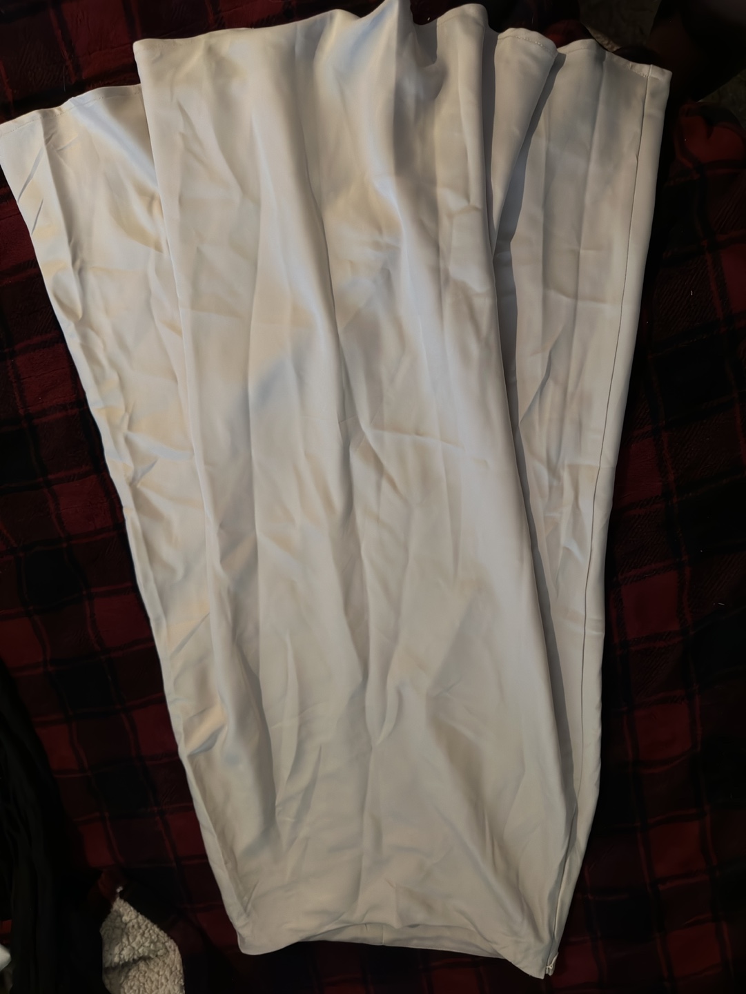 Light Beige Satin Maxi Skirt