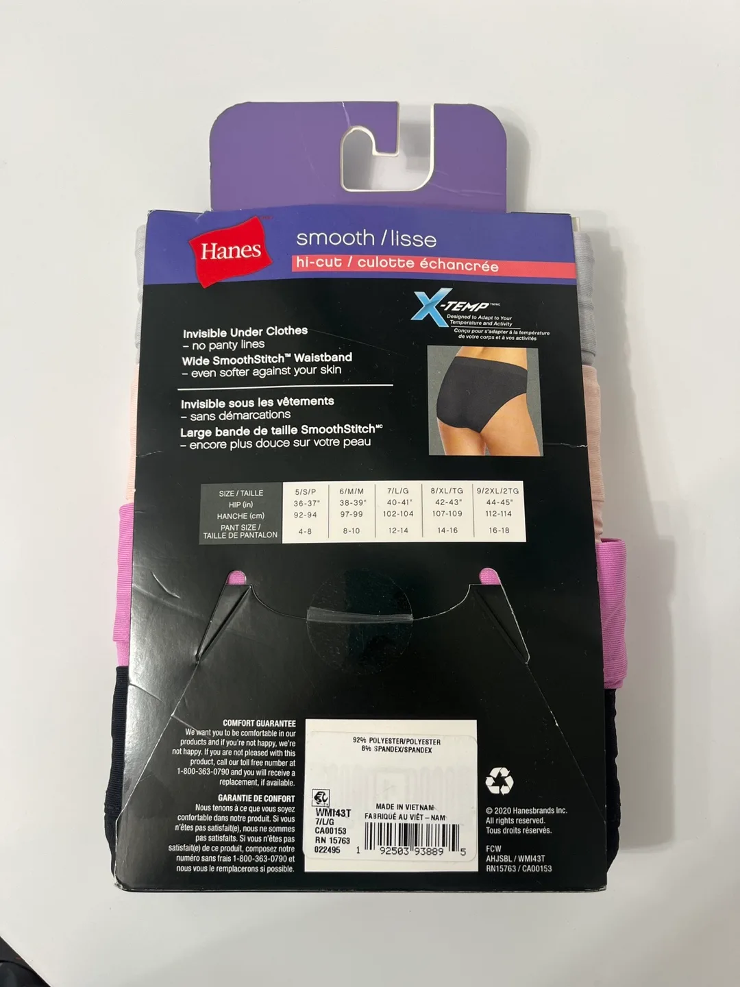 Hanes Women's Smooth Hi-Cut Underwear 4-Pack - Size 7/L/G image indicator(2)