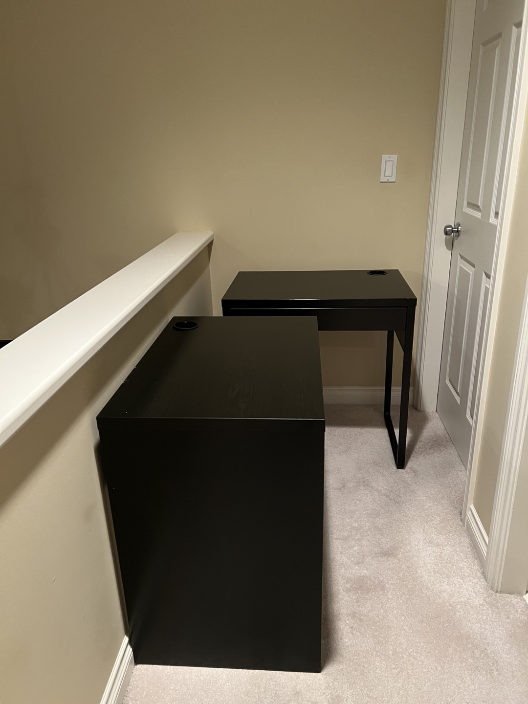 Pair of IKEA MICKE Black Desk Tables - $90 for two