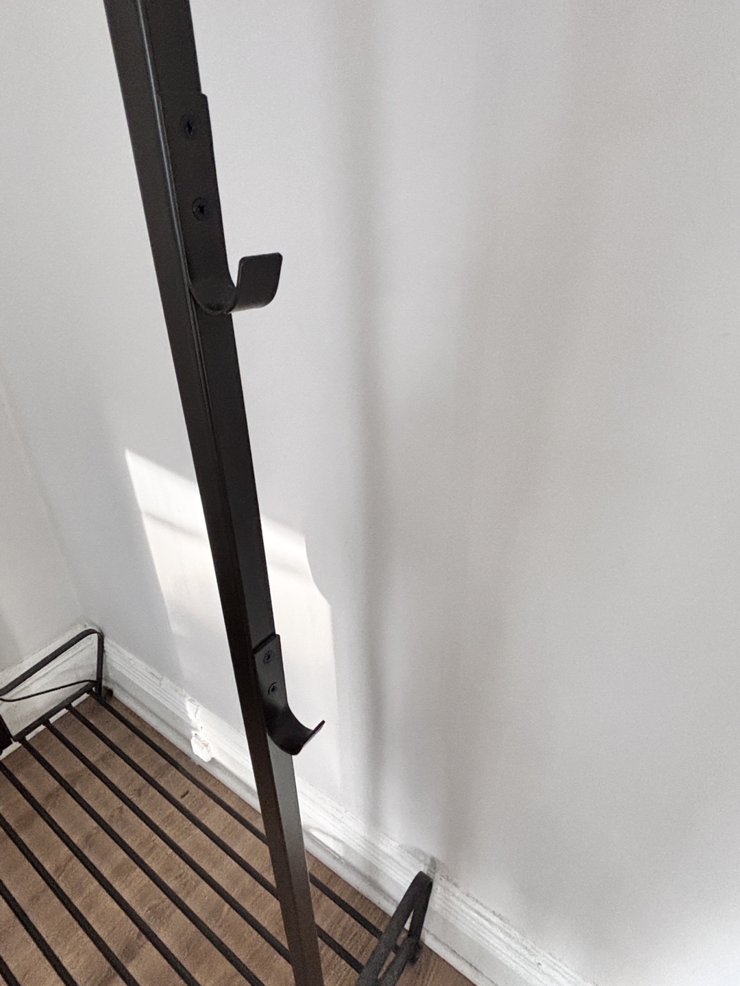 Black Metal Clothes Rack with Shelf - photo 3