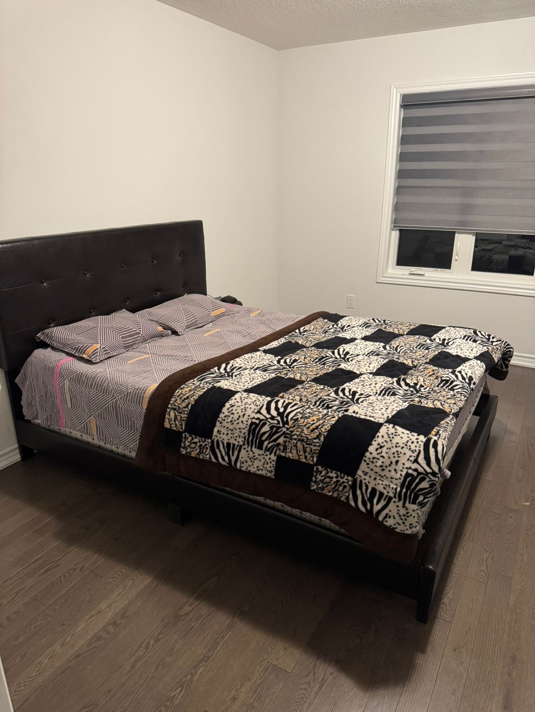 Queen-size Bed Frame with mattress and bed box