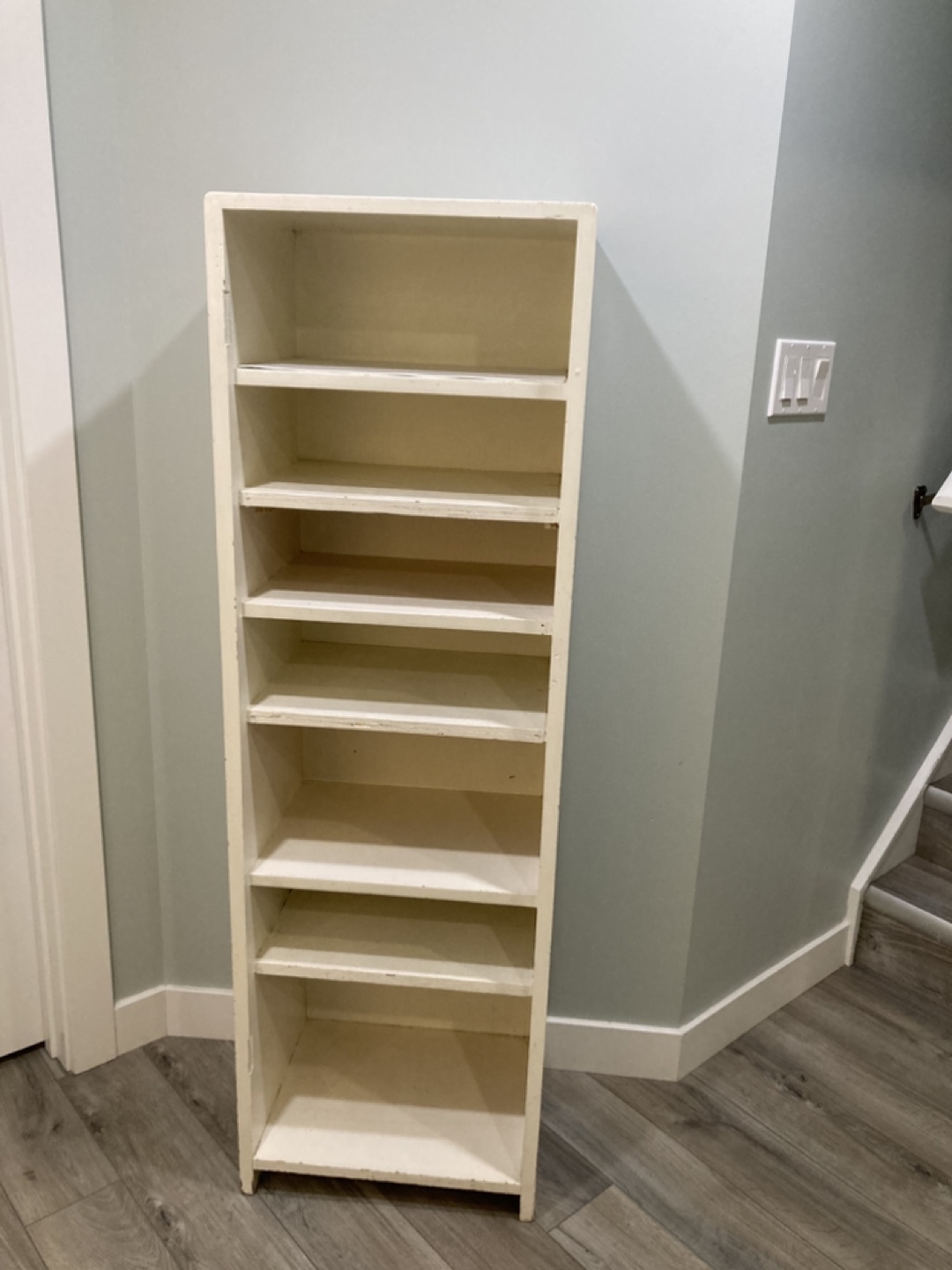 White Wooden Shelving Unit - photo 4
