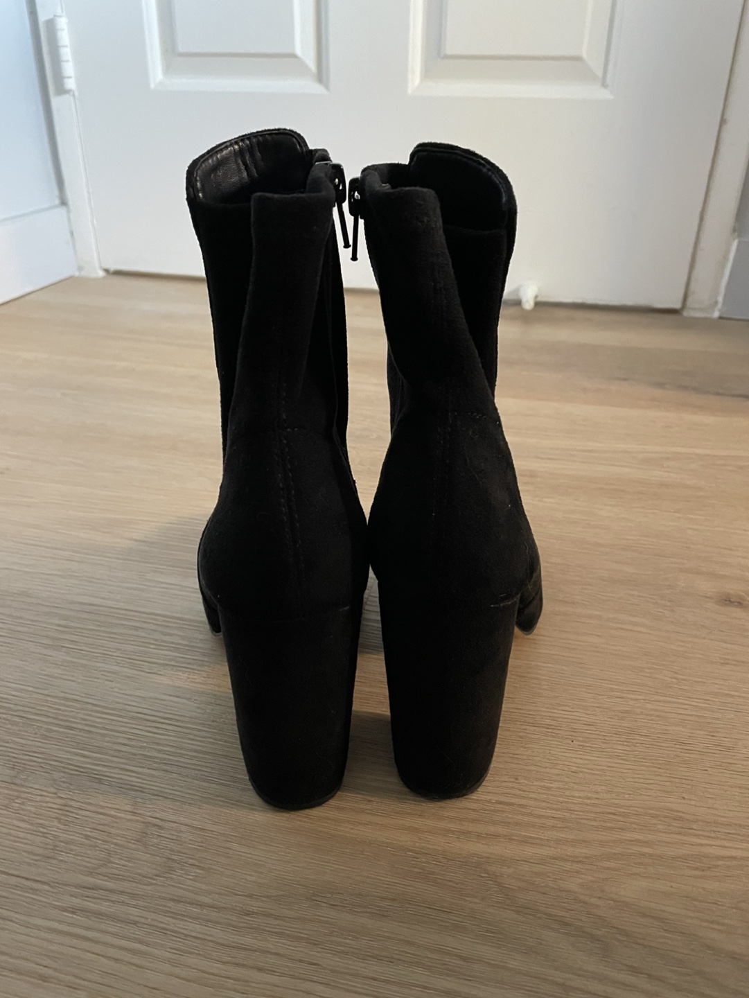 Suede Block Heel Ankle Boots - photo 5
