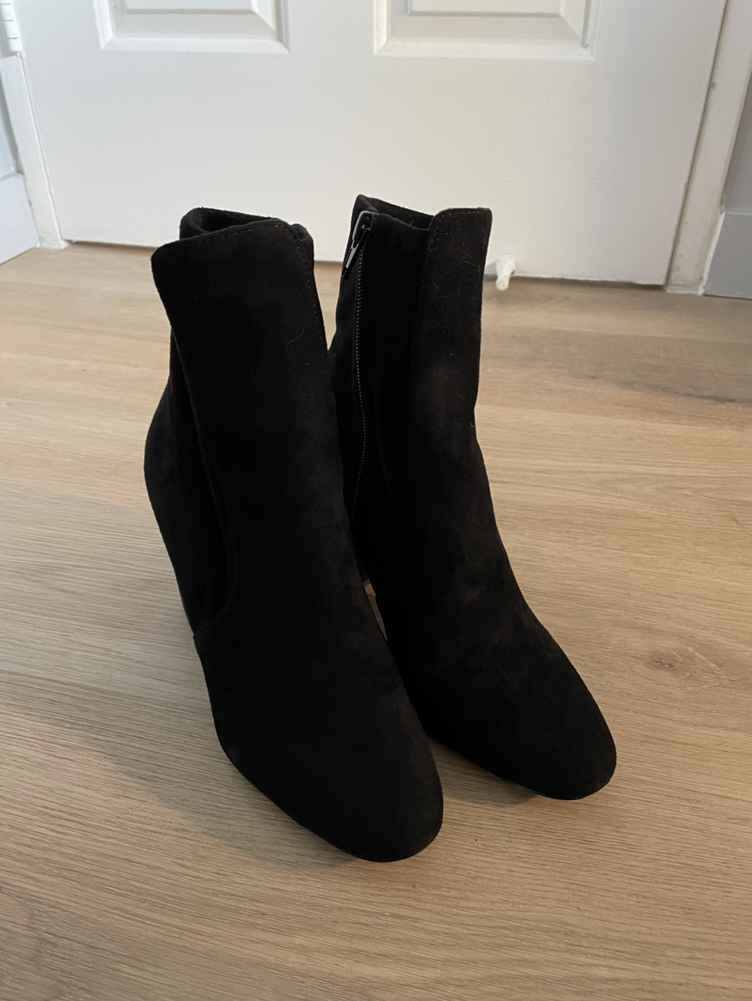 Suede Block Heel Ankle Boots - photo 3