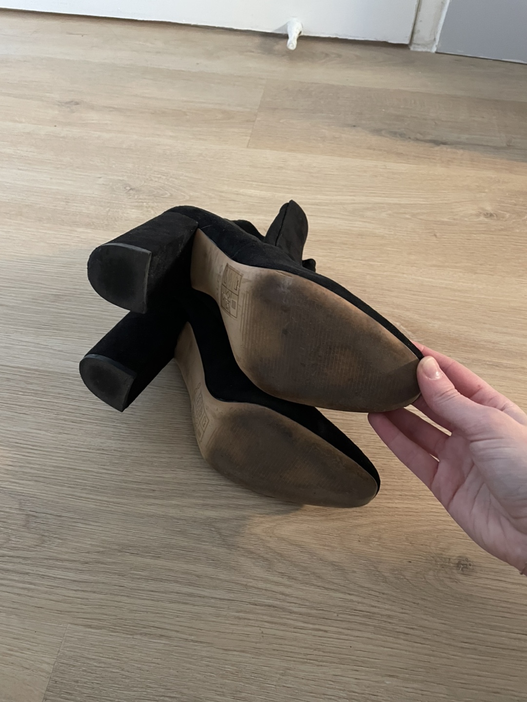 Suede Block Heel Ankle Boots - photo 4