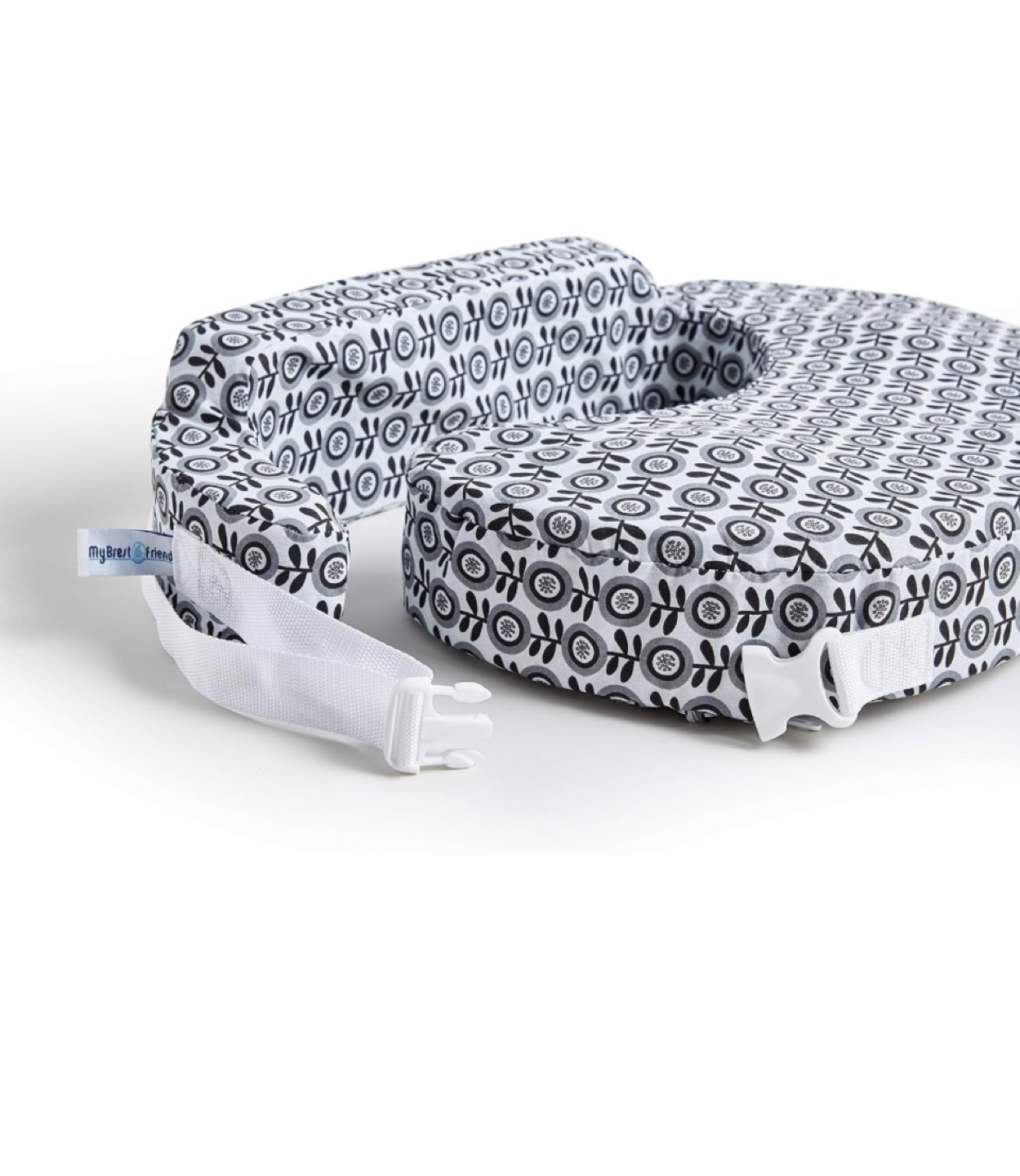 My Brest Friend Nursing Pillow - Grey Floral