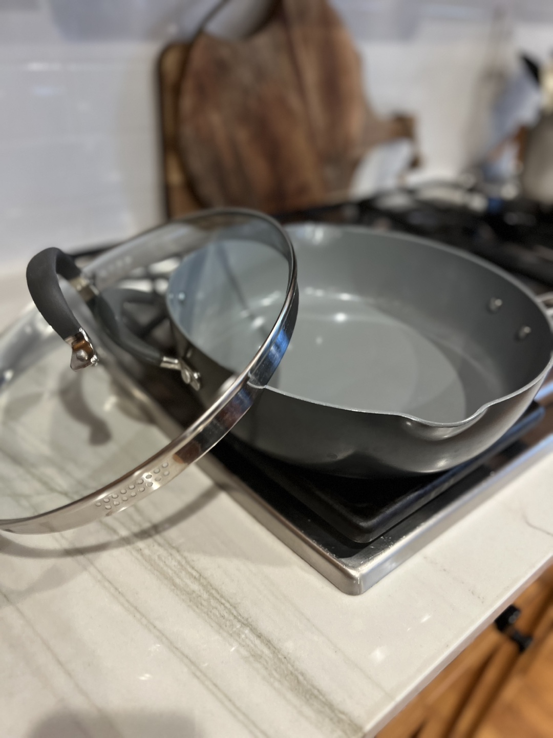 12 inch Ceramic Nonstick Skillet with Lid