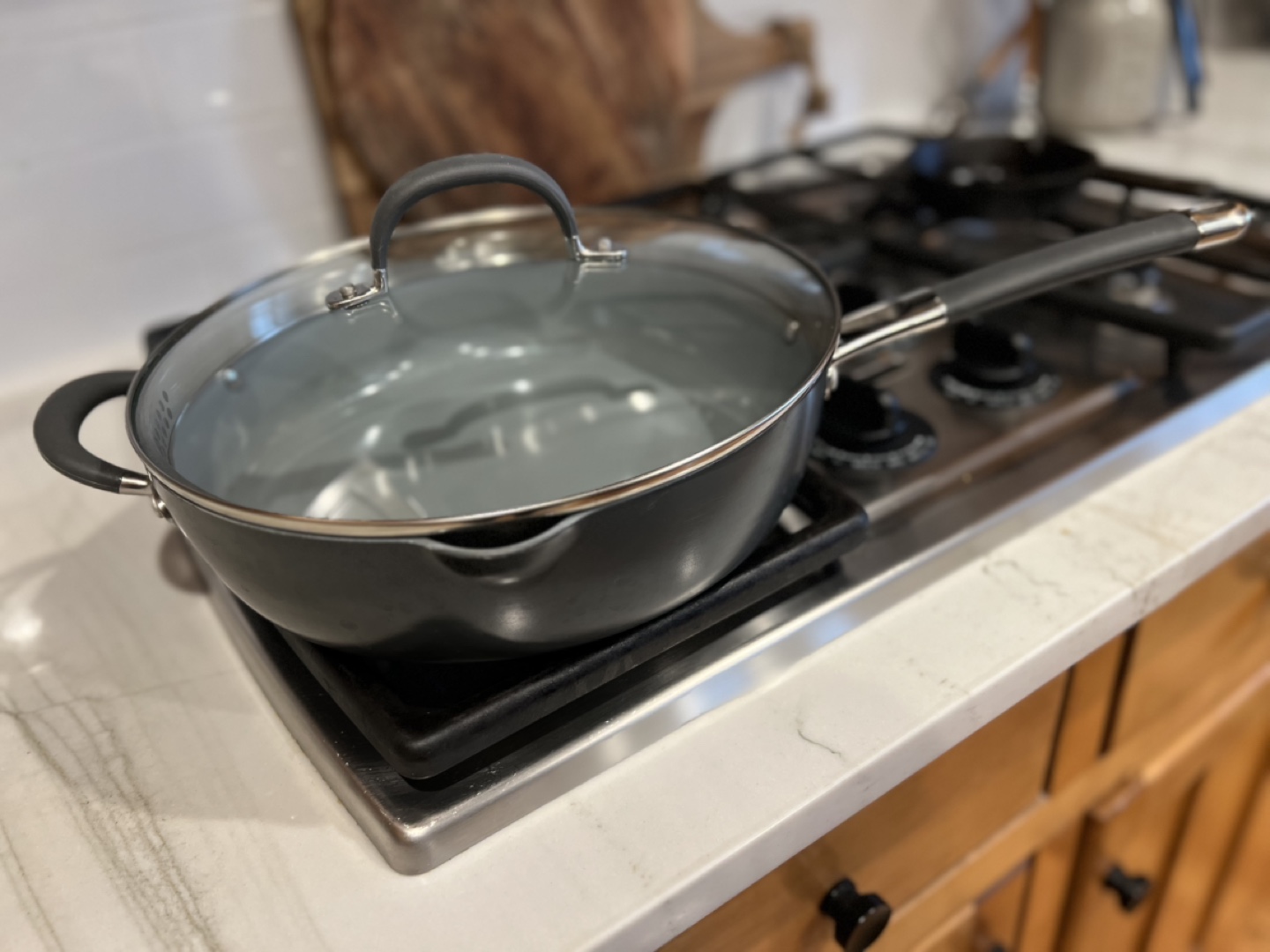 12 inch Ceramic Nonstick Skillet with Lid - photo 2