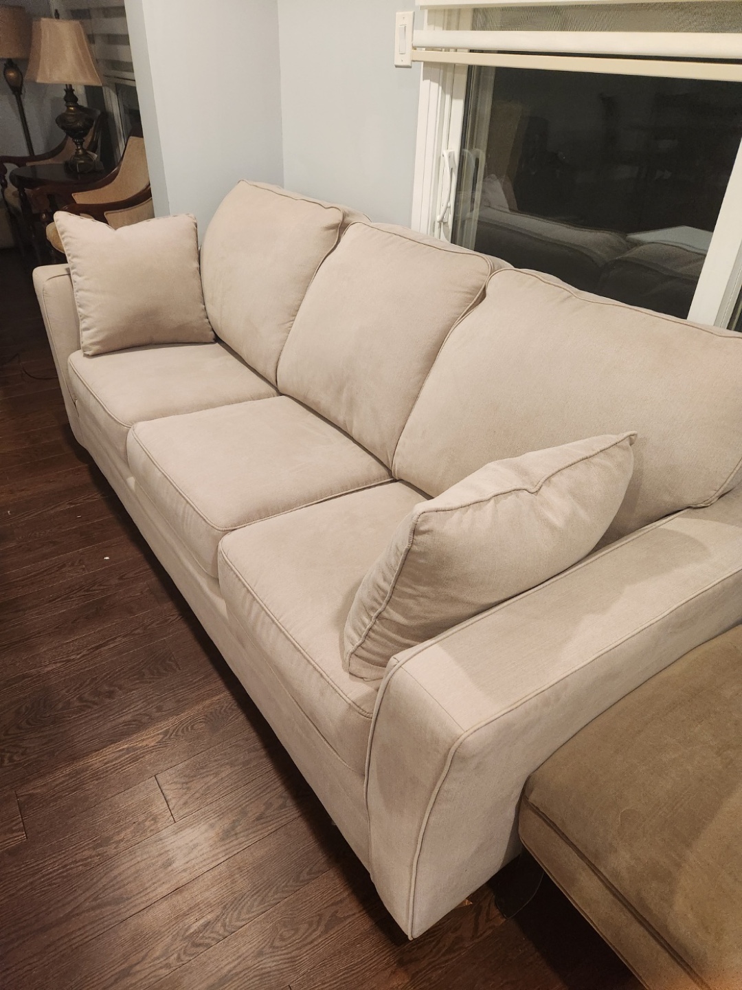 IKEA TV Stand & Beige Sofa - photo 2