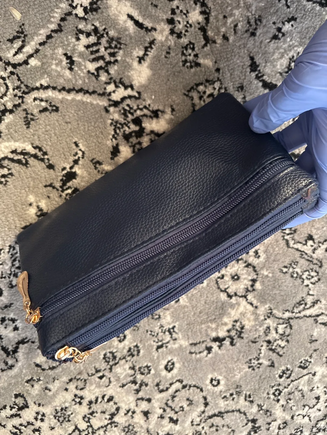 Unisex Double Zippered Crossbody Handbag image indicator(2)