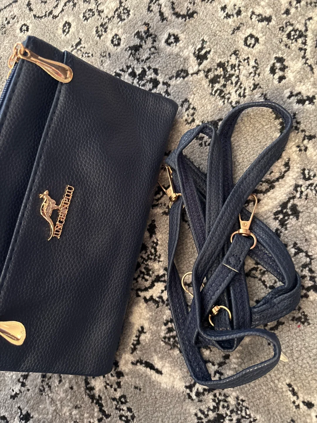 Unisex Double Zippered Crossbody Handbag image indicator(3)