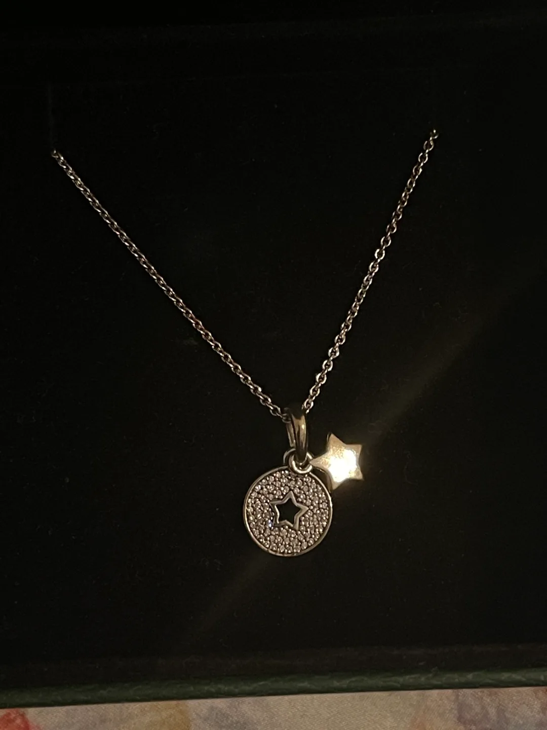 Pandora Silver Star Pendant Necklace thumbnail