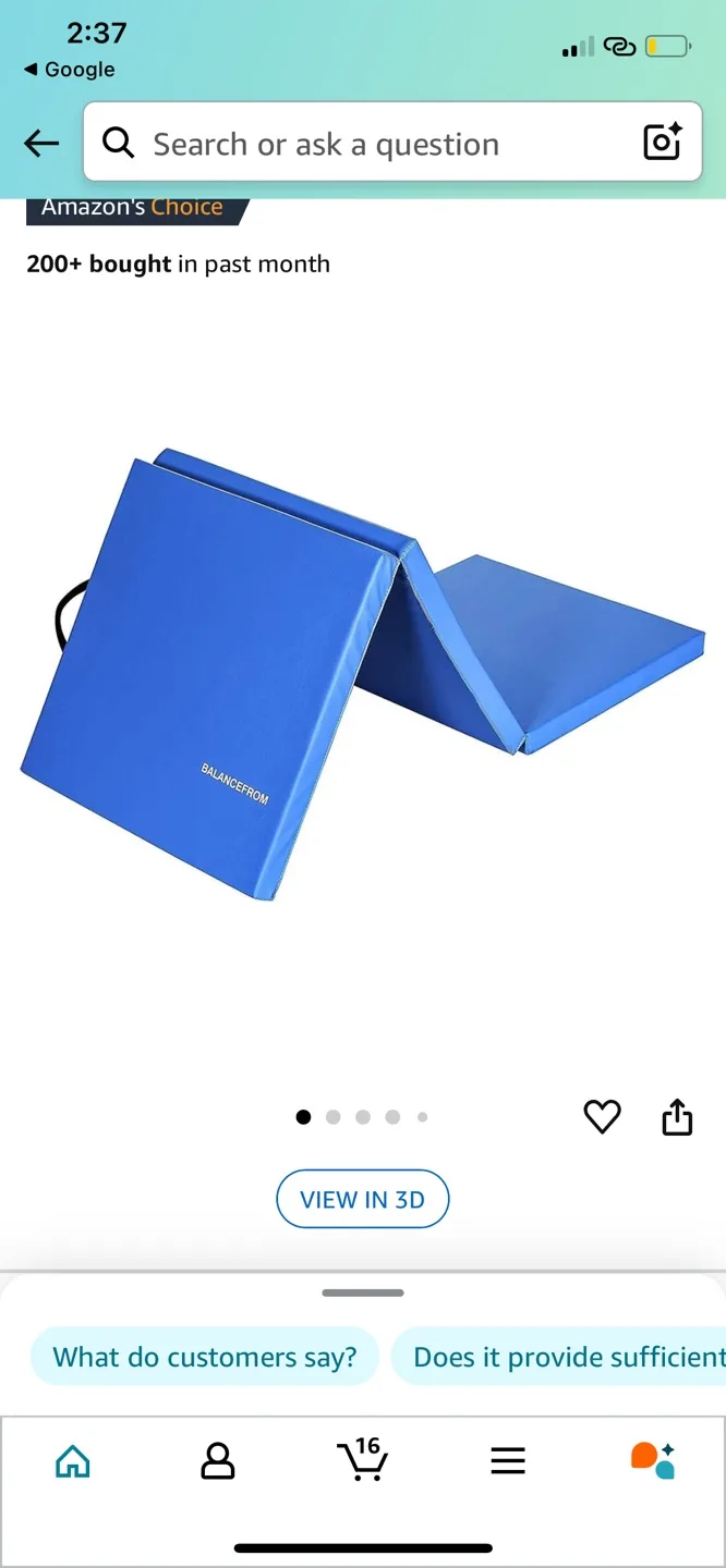 BalanceFrom Tri-Fold Exercise Mat thumbnail