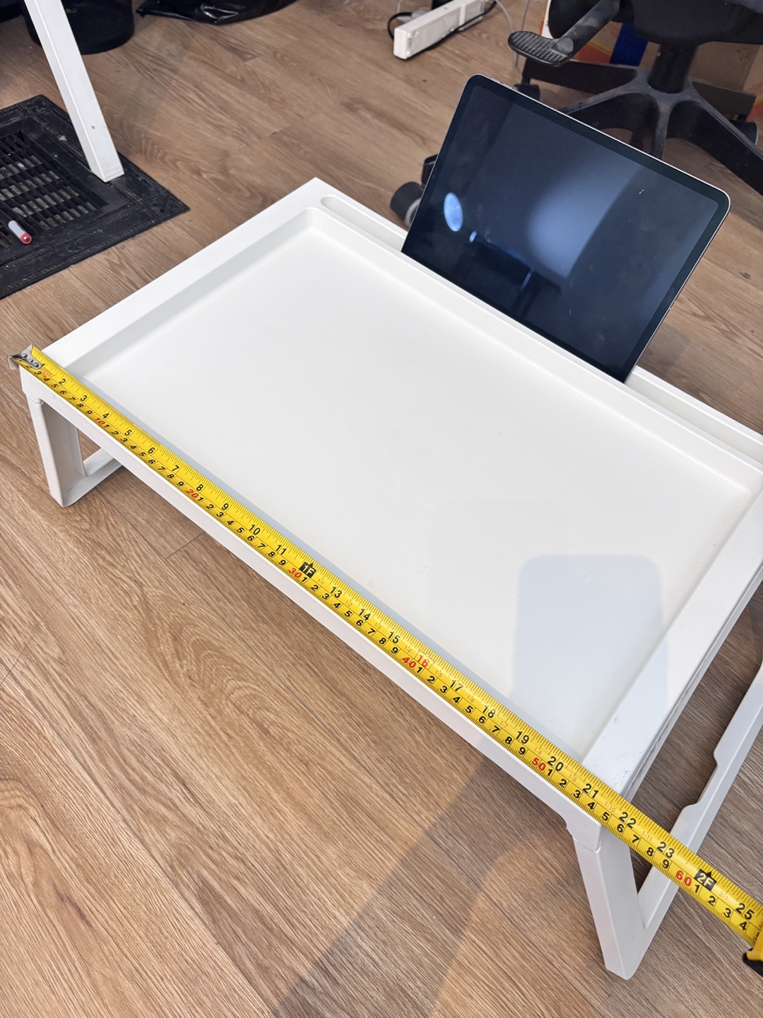 White Foldable Table(on bed ?)