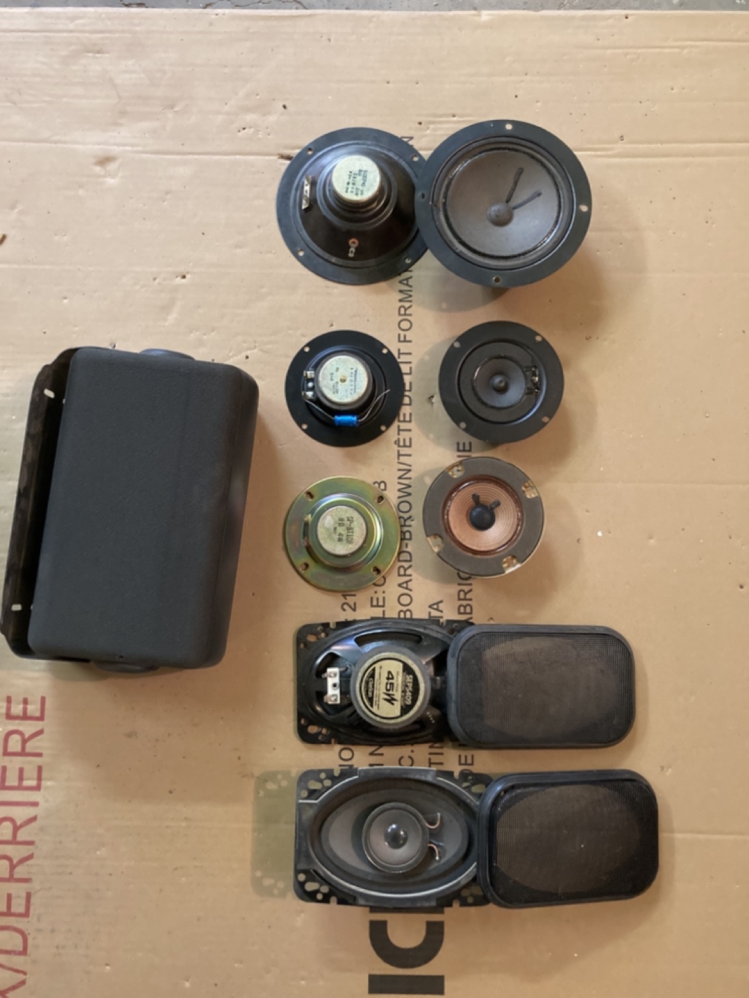 Assorted Lot of Vintage Speakers and Components