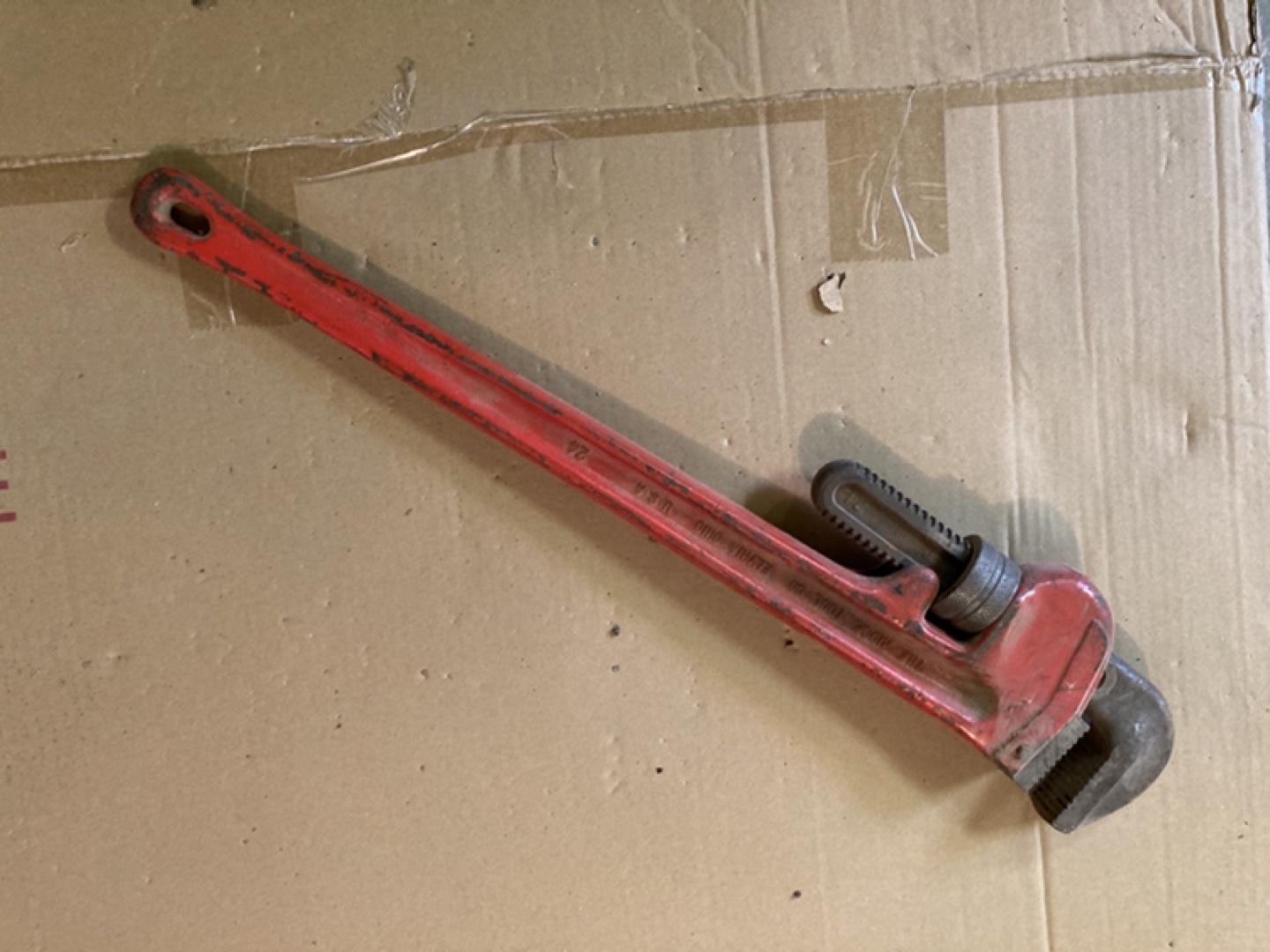 Vintage Red Pipe Wrench