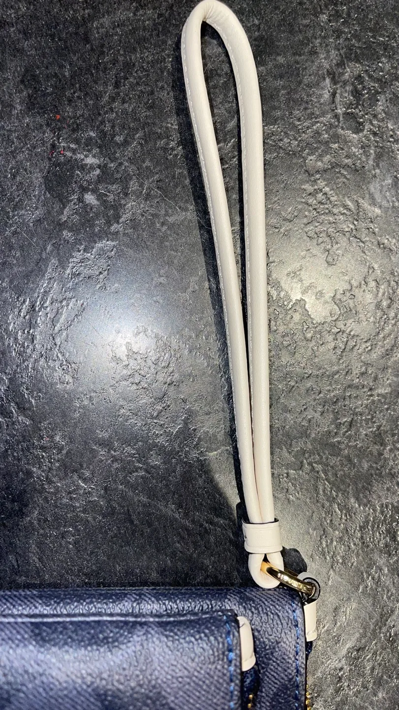 Coach Double Zip Wallet in Signature Canvas - Gold/Denim Multi image indicator(7)