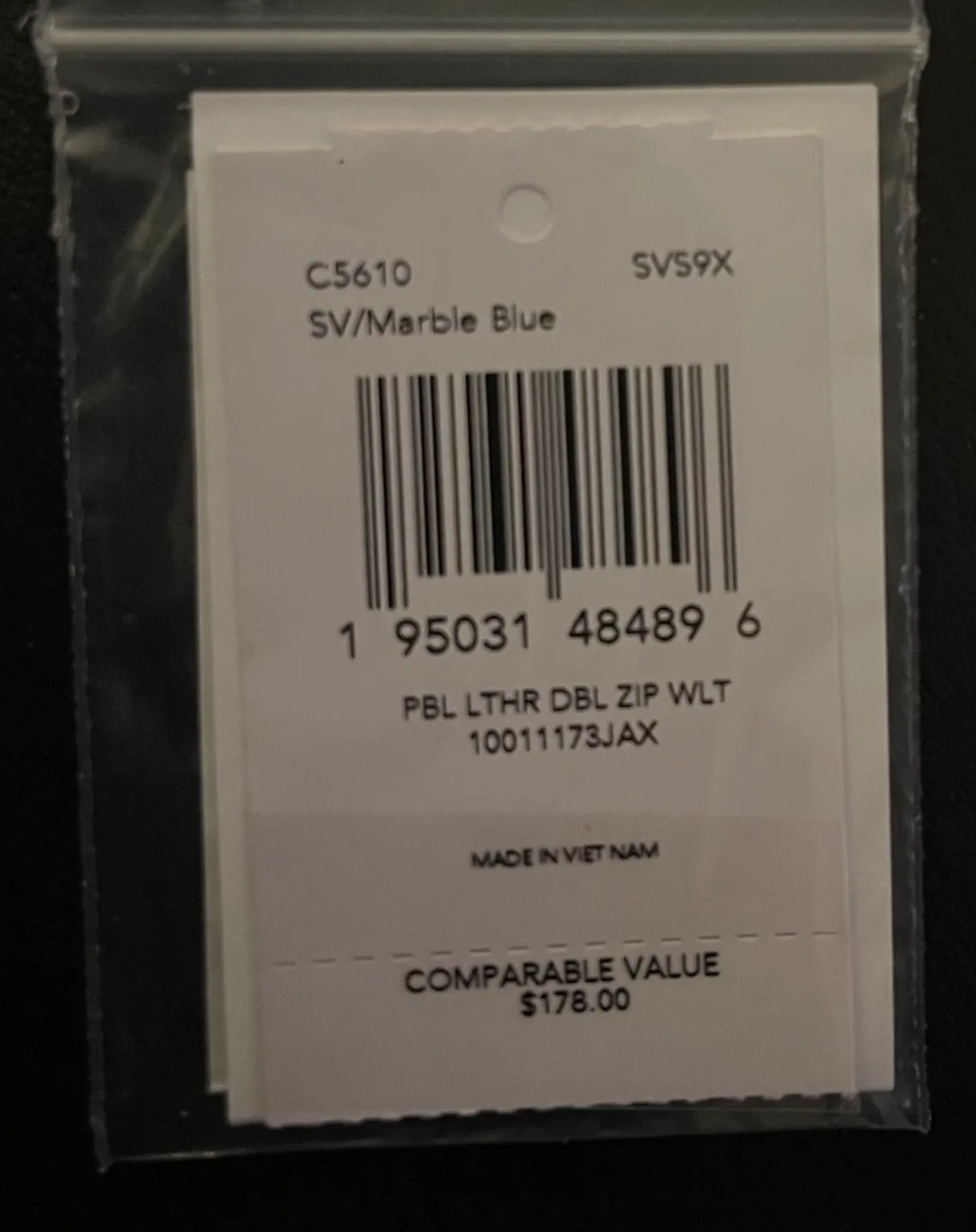 Coach Double Zip Wallet - Silver/Marble Blue image indicator(2)