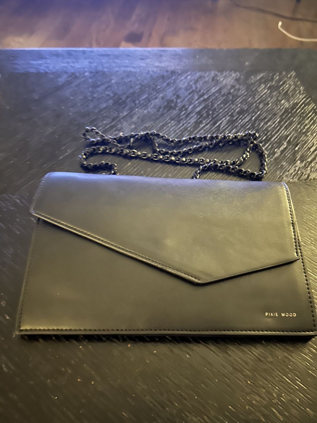 Pixie Mood Black Chain Crossbody Envelope Clutch - photo 3