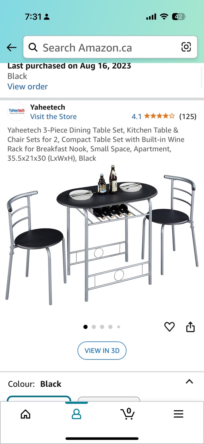 Yaheetech 3-Piece Dining Set