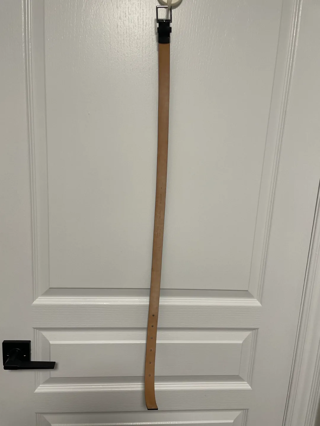 BRAND NEW 🥕 Uniqlo Women Black Leather Belt with Silver Buckle image indicator(5)