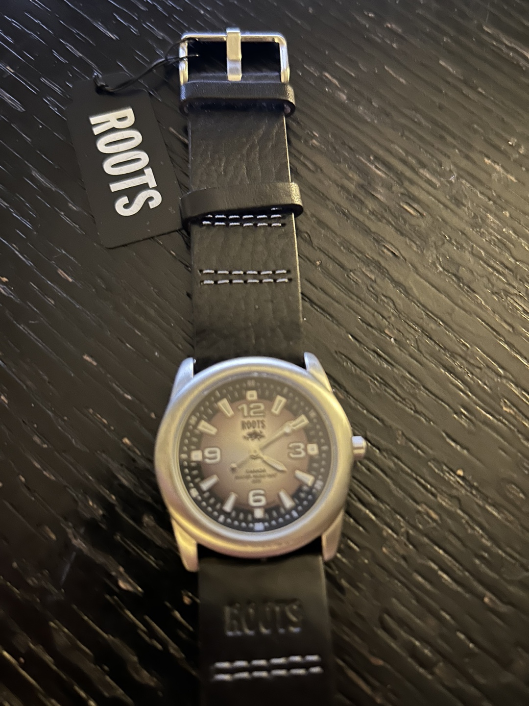 Roots Men's Watch - Black Leather Band - photo 2