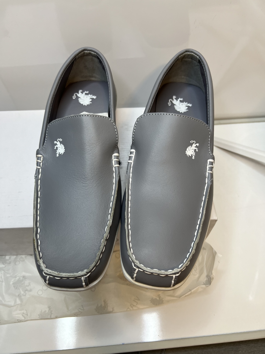 VLADO Footwear Men's Gray Leather Loafers Size 9.5 - photo 4