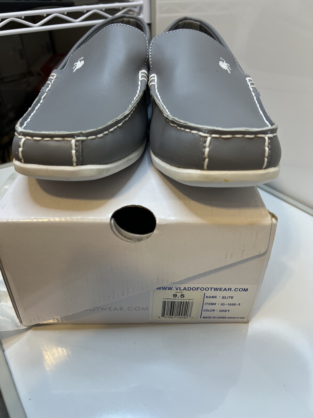 VLADO Footwear Men's Gray Leather Loafers Size 9.5 - photo 3