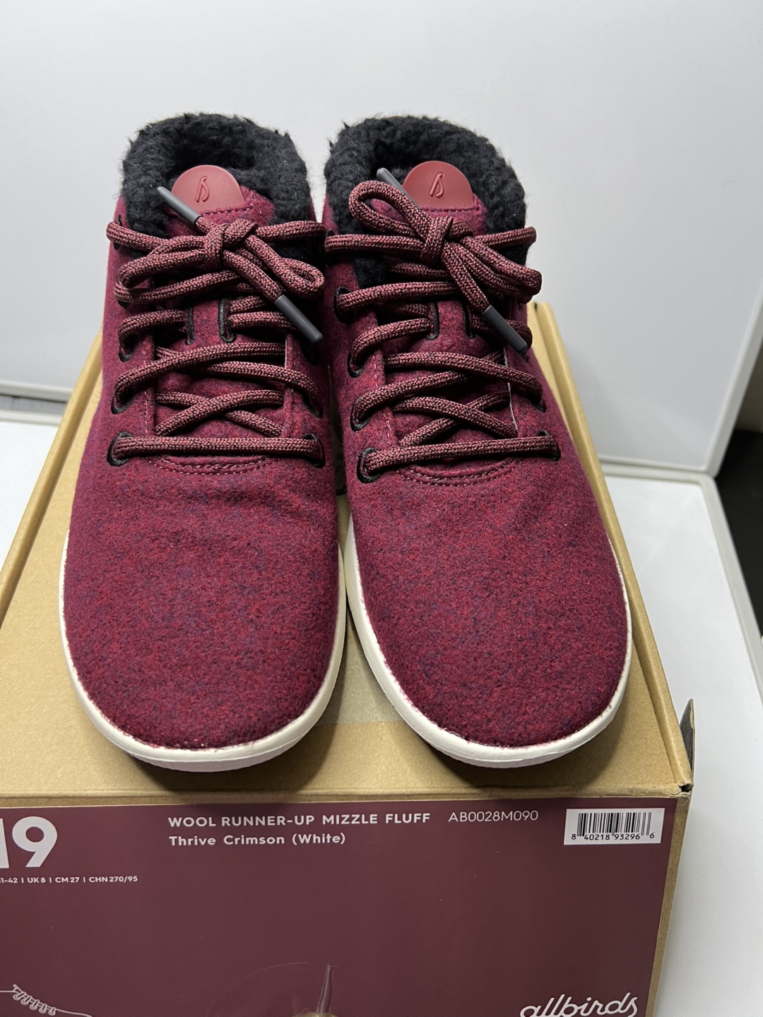 Allbirds Mizzle Fluff Shoes - Size 9 - Thrive Crimson