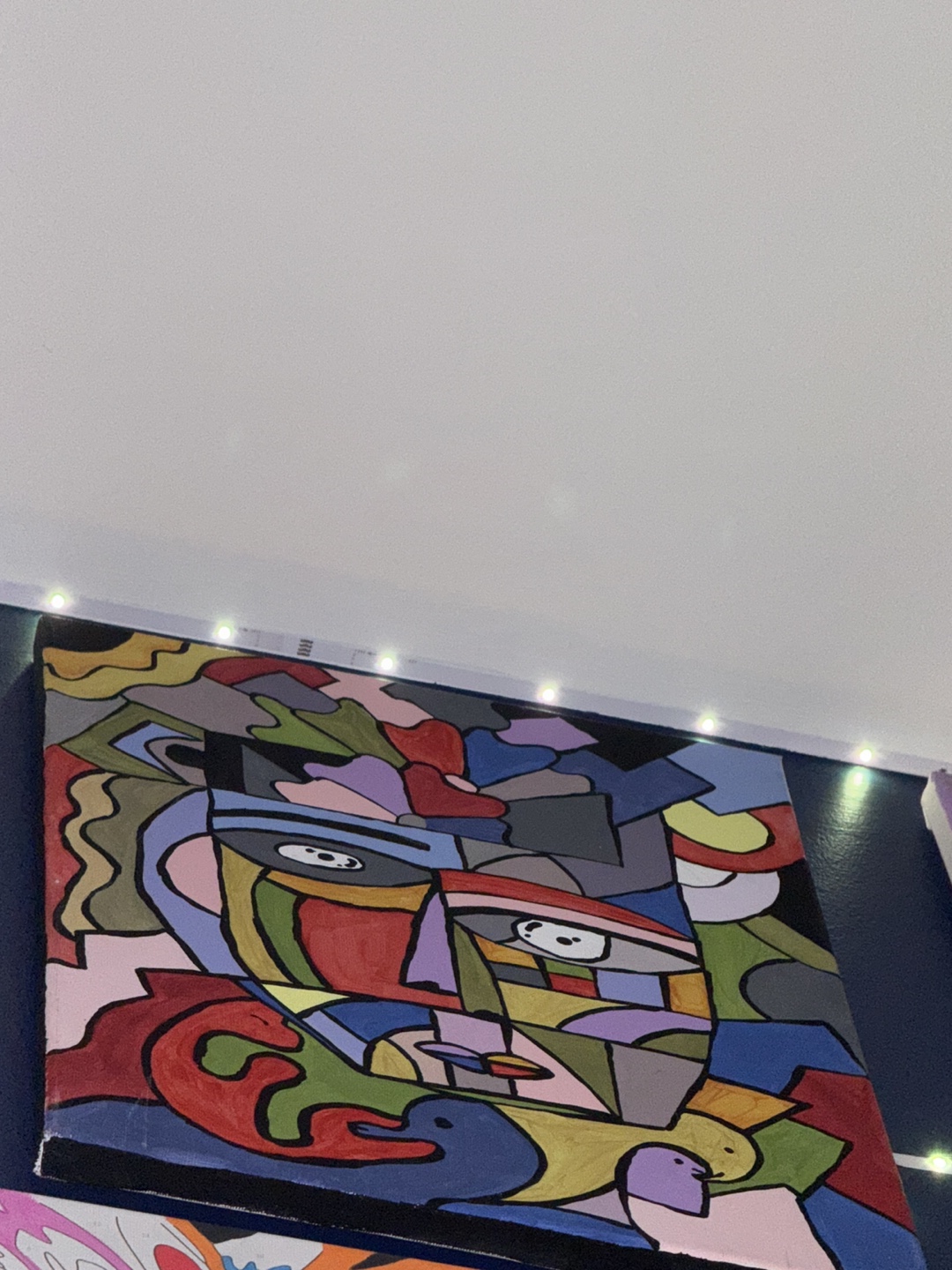 Abstract Cubist-style Painting