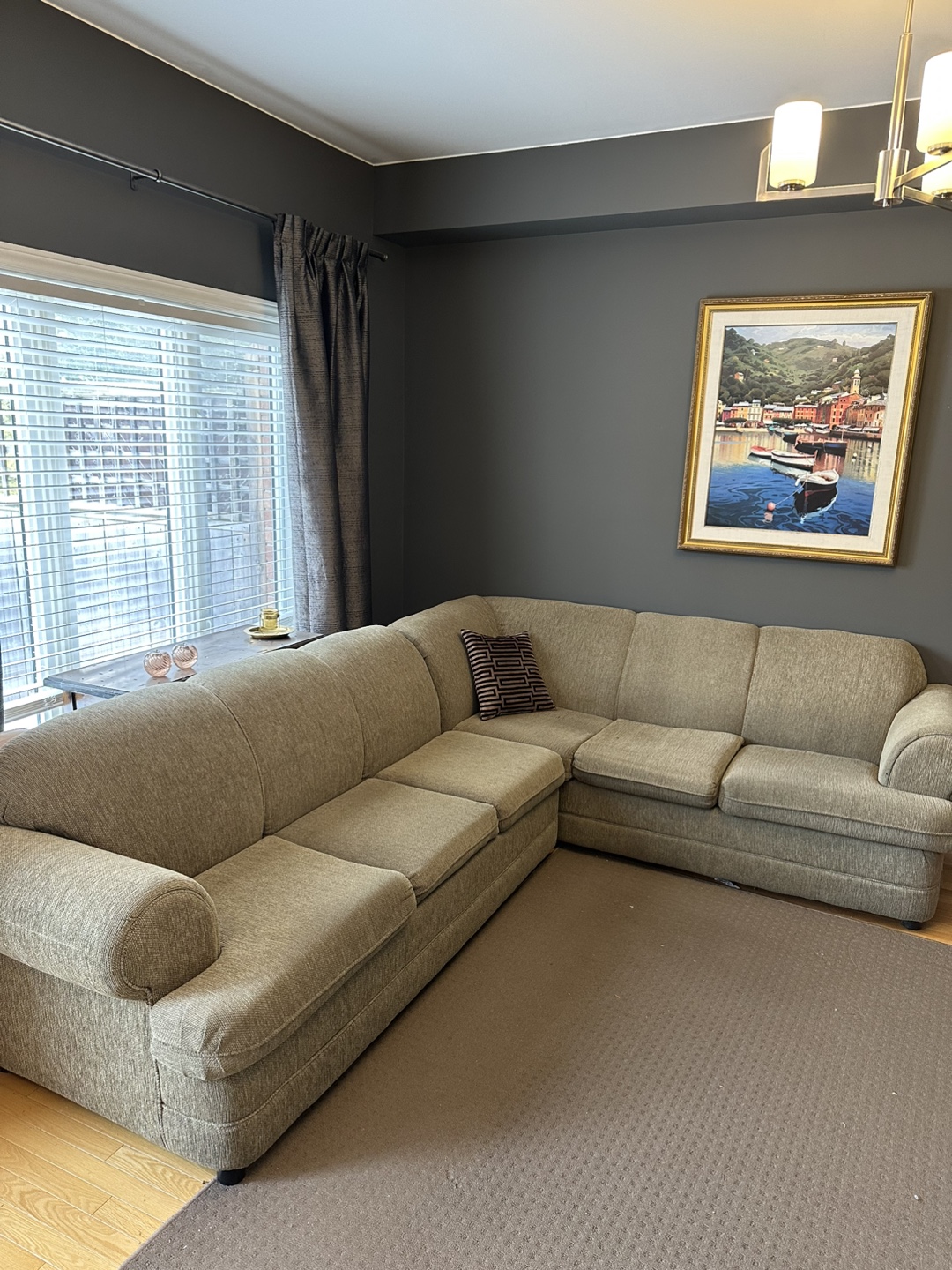 Beige Sectional Sofa Bed