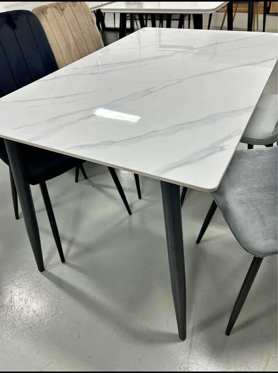 Modern Dining Table with Marble Top