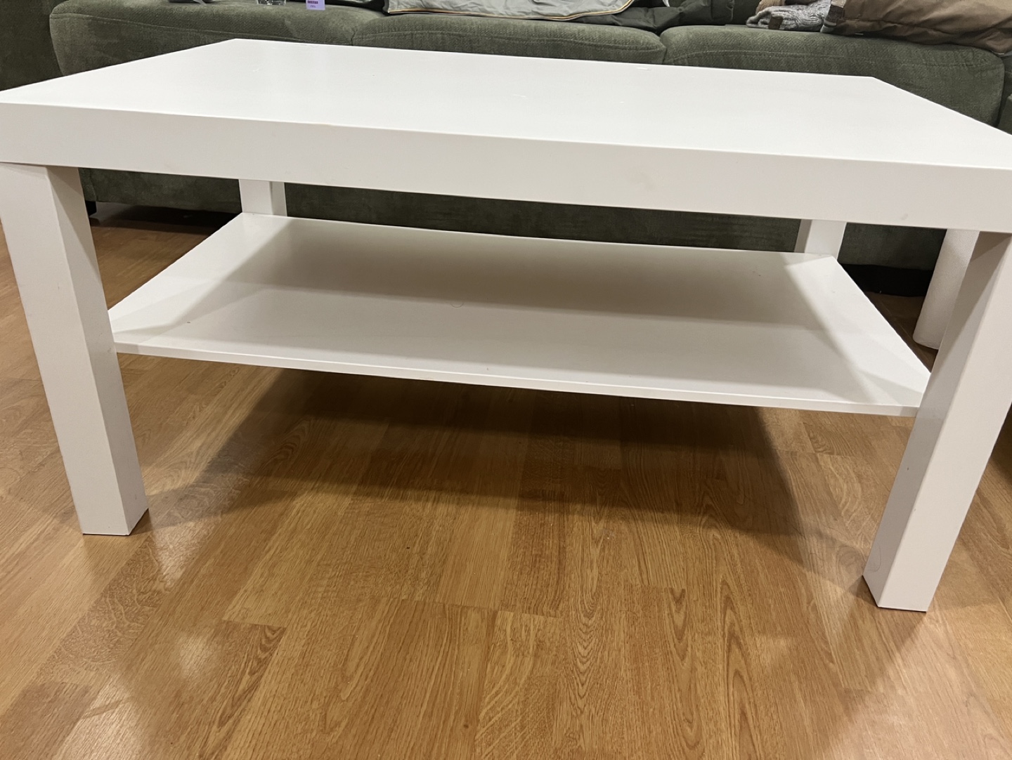 White Coffee Table with Shelf - photo 3