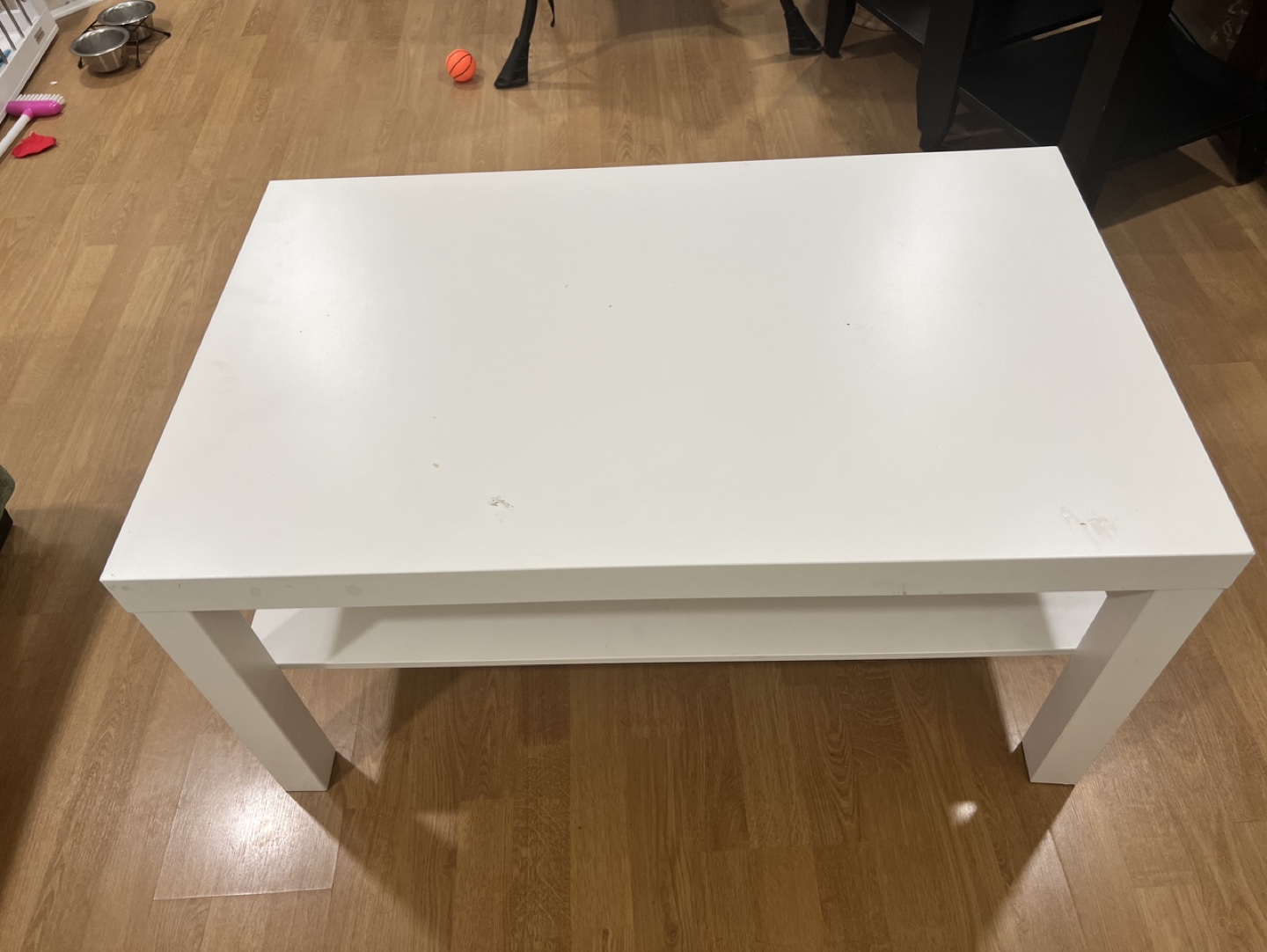 White Coffee Table with Shelf - photo 4