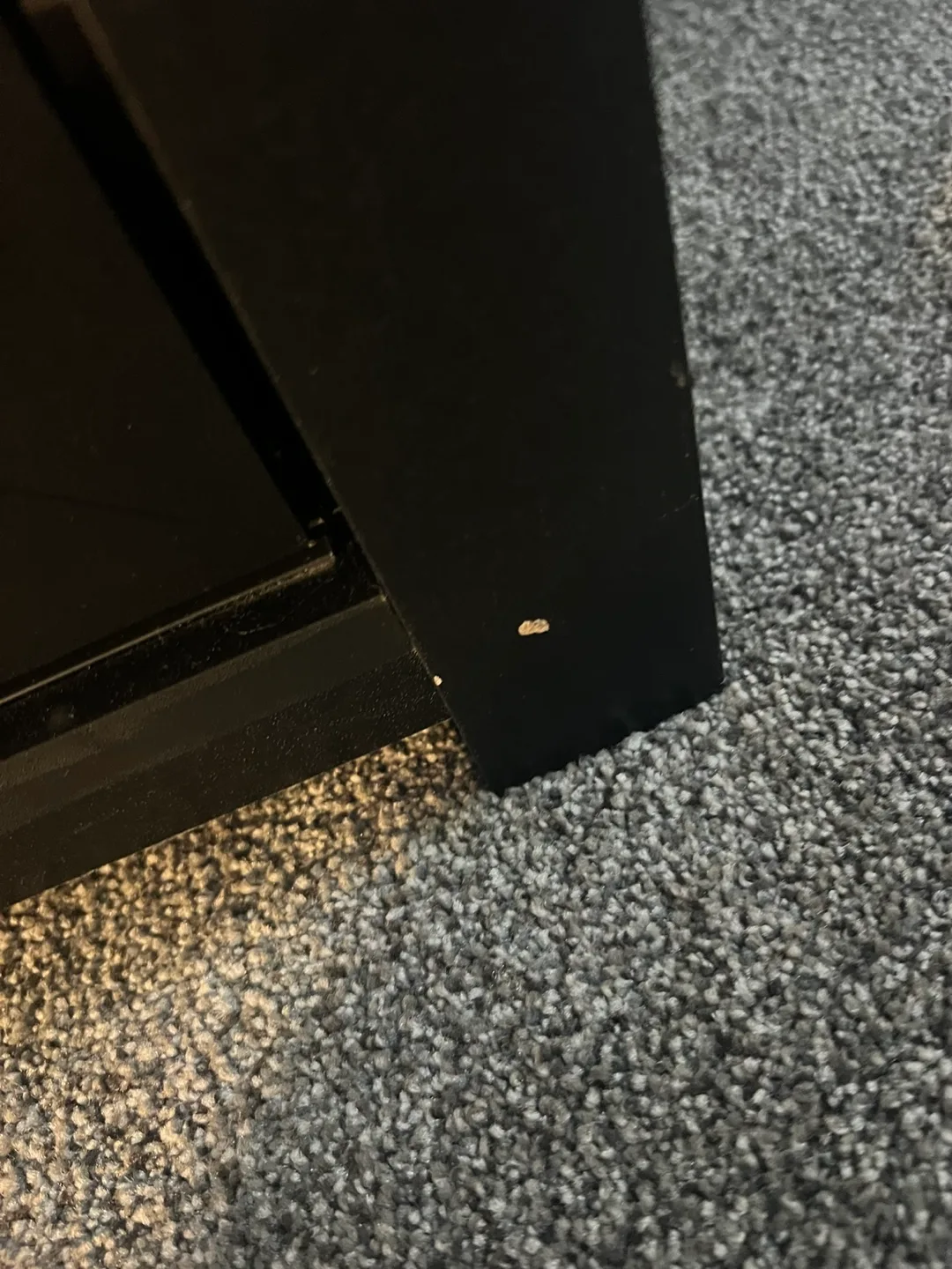 Black wood TV Stand/ Media Unit w/ barn doors image indicator(10)