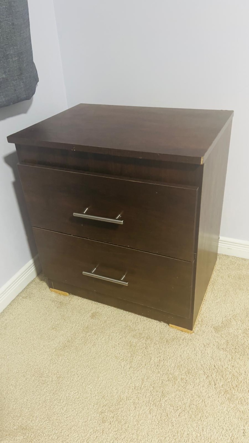 King Size Storage Bed with Headboard , night stand and mattress - photo 5