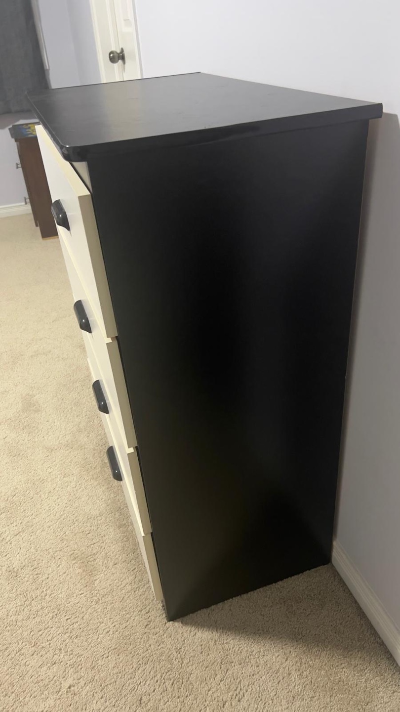 Black and White 5-Drawer Chest - photo 4