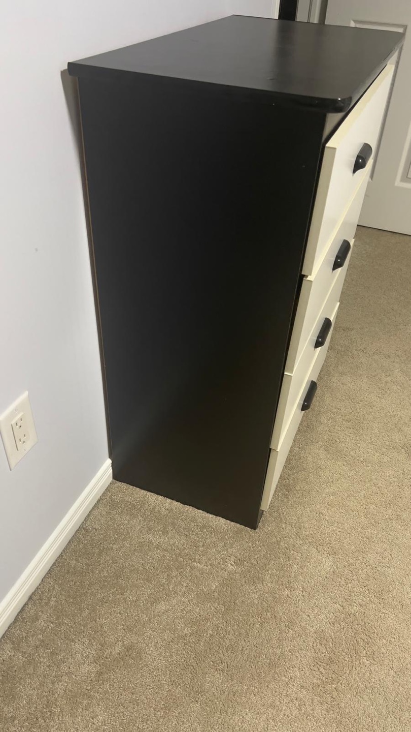 Black and White 5-Drawer Chest - photo 3