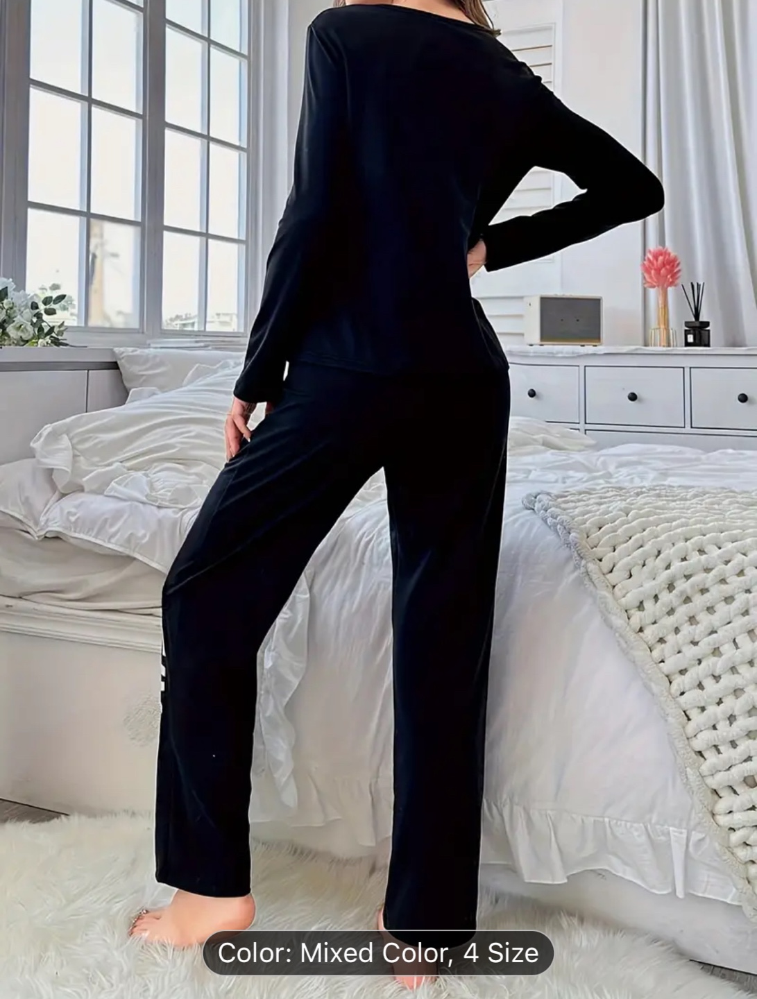 Women's Black pajama Set - photo 2