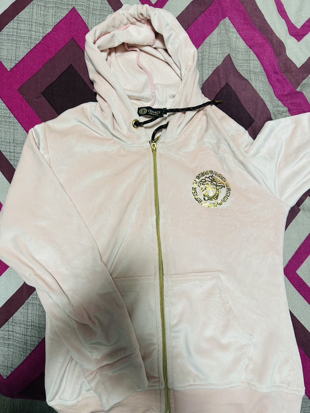 Light Pink  Tracksuit Set - Zip-Up Hoodie, Tank Top & Joggers